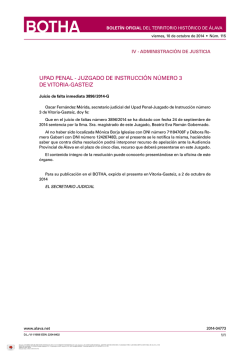 upad penal - juzgado de instrucci&oacute;n n&uacute;mero 3 de vitoria-gasteiz