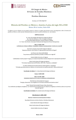 El Colegio de M&eacute;xico - amhe