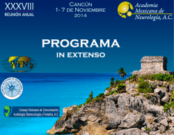 XXXVIII Reuni&oacute;n Anual 2014 - Academia Mexicana de Neurolog&iacute;a