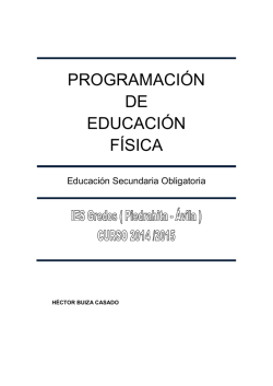 Programaci&oacute;n Did&aacute;ctica de Educaci&oacute;n F&iacute;sica