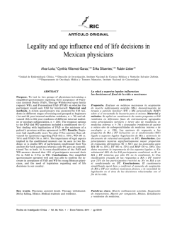 Legality and age influence end of life decisions in - edigraphic.com