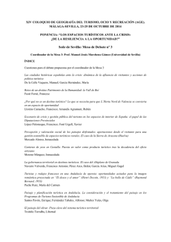 Descargar dossier de la mesa de debate - Coloquio de Turismo 2014