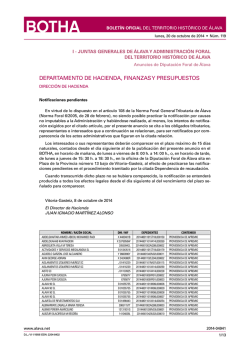 Notificaciones pendientes - Diputaci&oacute;n Foral de &Aacute;lava