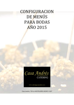 men&uacute;s para bodas 2015 - Catering Casa Andr&eacute;s