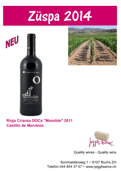 Z&Uuml;SPA - Sortiment - Jeggli Weine