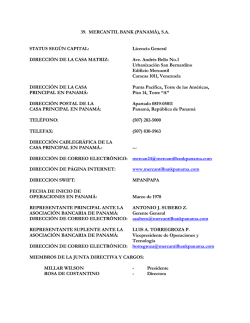 Mercantil Bank (Panam&aacute;), S.A. - Asociaci&oacute;n Bancaria de Panam&aacute;