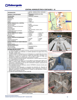 CENTRAL HIDROEL&Eacute;CTRICA CENTAURO I - III