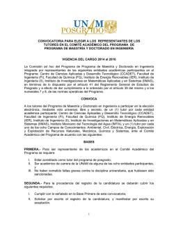 tutores - Coordinaci&oacute;n de Estudios de Posgrado - UNAM