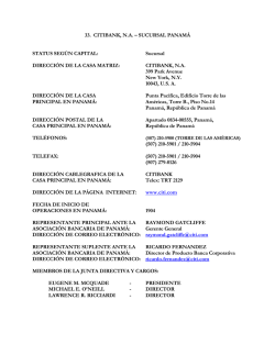 Citibank, N.A. - Asociaci&oacute;n Bancaria de Panam&aacute;