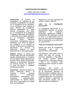 INVESTIGACI&Oacute;N DOCUMENTAL NOEMI VENTURA FLORES