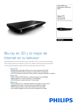 BDP5600/55 Philips Reproductor de Blu-ray y DVD