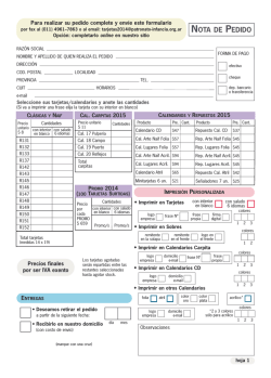 Descargar Nota de Pedido para imprimir - Patronato de la Infancia