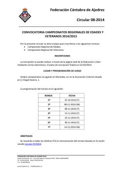 Convocatoria campeonatos regionales de edades y - FCA
