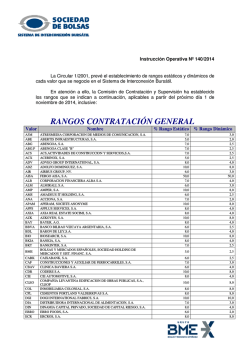 RANGOS CONTRATACI&Oacute;N GENERAL - Bolsa de Madrid