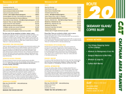 SKIDAWAY ISLAND/ COFFEE BLUFF - Chatham Area Transit