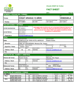 Fact Sheet Circuito COSAT 12 a&ntilde;os