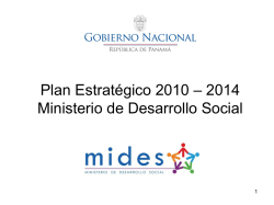 Presentaci&oacute;n de Plan Estr&aacute;tegico - Ministerio de Desarrollo Social