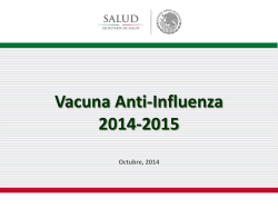 Vacunaci&oacute;n de Influenza, Estrategia y Metas 2014-2015 - cenaprece