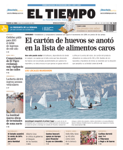 El cart&oacute;n de huevos se anot&oacute; en la lista de alimentos - El Tiempo