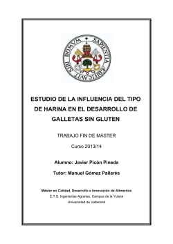 estudio de la influencia del tipo de harina en el - UVaDOC