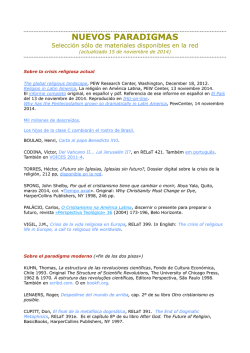 Bibliograf&iacute;a Nuevos Paradigmas en la red.pages - Servicios Koinon&iacute;a