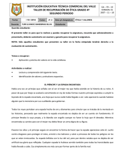 &Eacute;tica Cuarto Segundo Periodo