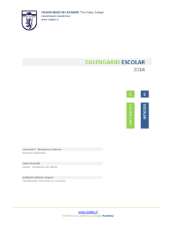 CALENDARIO ESCOLAR