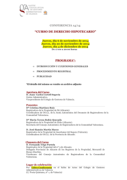 curso de derecho hipotecario - Colegio Oficial de Gestores