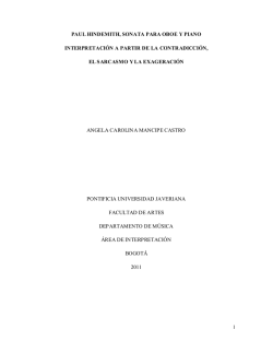 paul hindemith, sonata para oboe y piano interpretaci&oacute;n a partir de