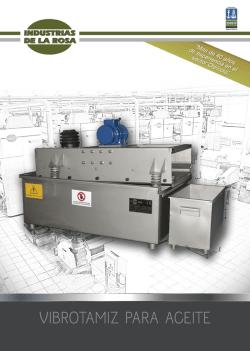 VIBROTAMIZ PARA ACEITE - Industrias de la Rosa