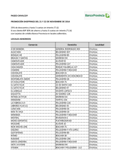 Locales Adheridos - Banco Provincia