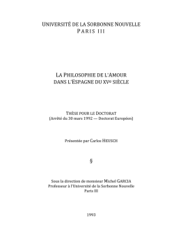 UNIVERSIT&Eacute; DE LA SORBONNE NOUVELLE PARIS III LA - Tel
