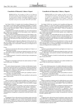 Conselleria dEducaci&oacute;, Cultura i Esport Conseller&iacute;a de Educaci&oacute;n