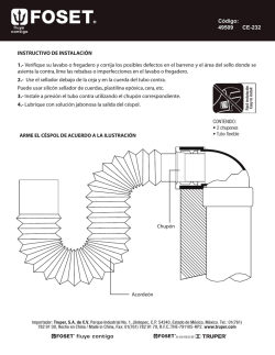 C&oacute;digo: 49509 CE-232 INSTRUCTIVO DE INSTALACI&Oacute;N 1 - Foset