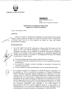 sentencia interlocutoria del tribunal constitucional asunto fundamentos
