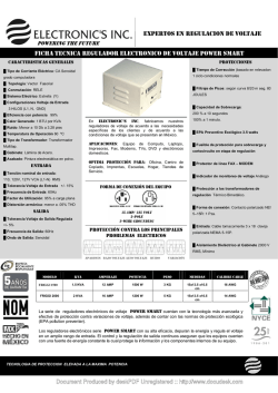 Descargar ficha t&eacute;cnica - Electronic&acute;s Inc.