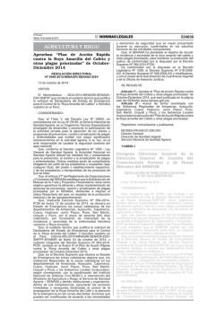 Plan de Acci&oacute;n R&aacute;pida contra la Roya Amarilla del Cafeto y otras