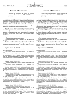 Conselleria de Benestar Social Conseller&iacute;a de Bienestar Social