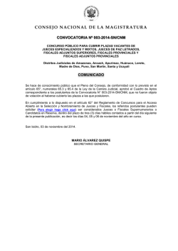 CONSEJO NACIONAL DE LA MAGISTRATURA - Click