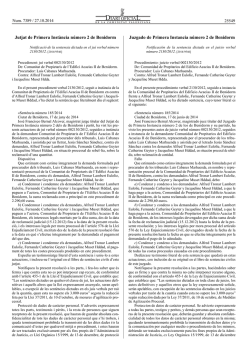 Jutjat de Primera Inst&agrave;ncia n&uacute;mero 2 de Benidorm Juzgado de