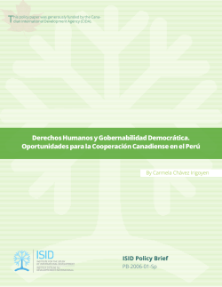 Lima, Marzo del 2008 - McGill University