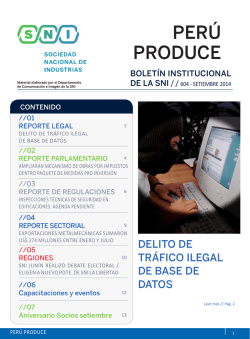 per&uacute; produce - SNI saluda designaci&oacute;n del 2014 como el A&ntilde;o de la