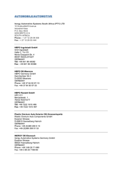 List of geographic locations - Plastic Omnium