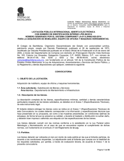 Adquisici&oacute;n de mobiliario, equipo de oficina y maquinas herramientas