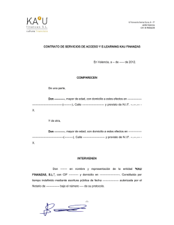 Contrato de servicios KAU FINANZAS