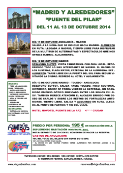 &ldquo;MADRID Y ALREDEDORES&rdquo; - Agencia de Viajes FAMIBUS