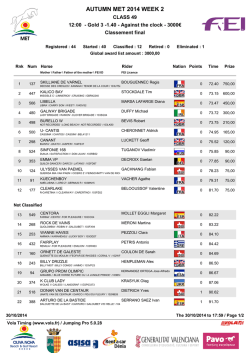 AUTUMN MET 2014 WEEK 2 - Ecuestre Online