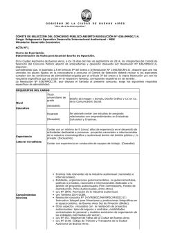 COMIT&Eacute; DE SELECCI&Oacute;N DEL CONCURSO P&Uacute;BLICO ABIERTO