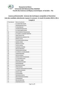 Sciences des Techniques Comptables et Financi&egrave;res. - Facult&eacute; des