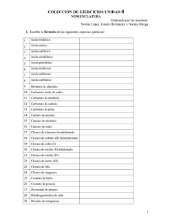 COLECCI&Oacute;N DE EJERCICIOS UNIDAD 4 - DePa